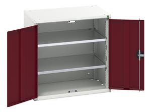 16926138.** verso shelf cupboard with 2 shelves. WxDxH: 800x550x800mm. RAL 7035/5010 or selected